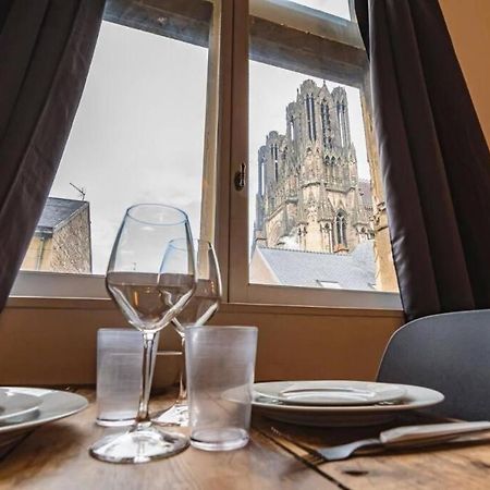 Apartamento Bulle, Vue Cathedrale Incroyable Reims Exterior foto